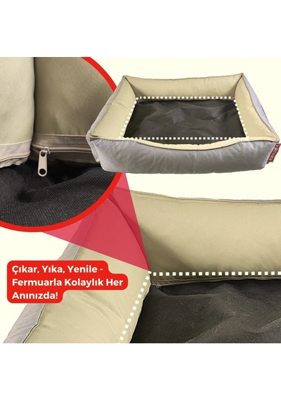 Xpermate Yuvi Tüy Tutmayan Su İtici Köpek Kedi Yatağı Fermuarlı 80 x 100 CM