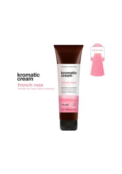 Nook Kromatic Cream French Rose Pembe Ton Yapıcı Işıltı Veren Saç Maskesi 150ml-pastel Pembe Saç Cilası