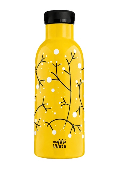 Mamawata Daylight Pipetli Çocuk Termos Matara 470 Ml Paslanmaz Çelik Sızdırmaz Yalıtımlı Suluk Sarı