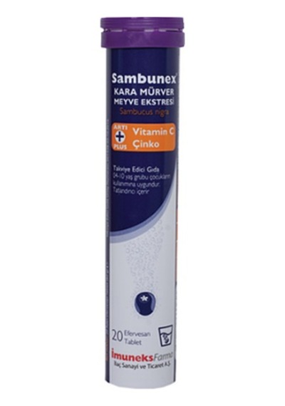 Sambunex Kara Mürver 20 Efervesan Tablet 07-