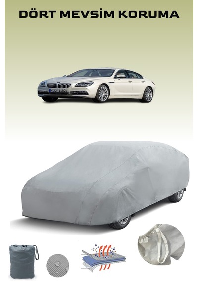 Bmw 6 Series Gran Coupe Lcı F06 2015 - 2021 Araba Brandası Oto Branda Gri