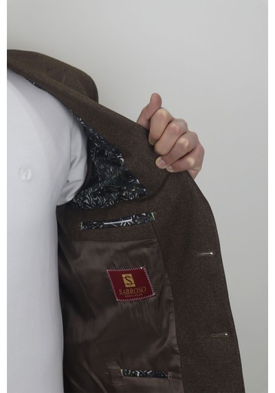 Moda Dmctekstil Erkek Düz Spor Kesim Normal Kalıp Çift Düğme Çift Yırtmaçlı Blazer Ceket Kahverengi Moda Dmctekstil Erkek Düz Spor Kesim Normal Kalıp Çift Düğme Çift Yırtmaçlı Blazer Ceket Kahverengi