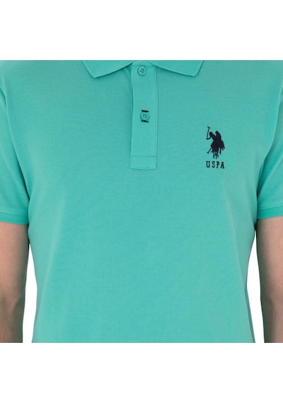 U.S. Polo Assn. Erkek Slim Fit Polo Yaka Basic Tişört Mint