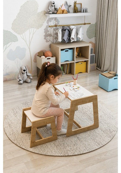 Fida Montessori Çocuk Masa Sandalye Seti 2-6 Yaş Ahşap Etkinlik, Puzzle Ve Çalışma Masası Takımı Fida Montessori Çocuk Masa Sandalye Seti 2-6 Yaş Ahşap Etkinlik, Puzzle Ve Çalışma Masası Takımı