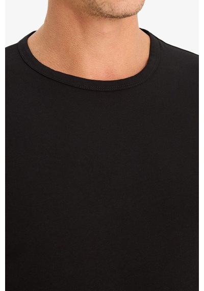 DeFacto Slim Fit Dar Kesim Bisiklet Yaka Kısa Kollu Üst L4885AZ25SPBK27