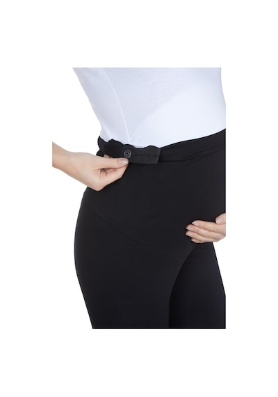 Luvmabelly Myra8003 8010 Beli Ayarlanabilir Hamile Kapri Tayt Seti-siyah - Siyah