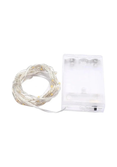 Greyder Gd957 Şerit Pilli Aydınlatma 3 Metre 30 Adet Beyaz Peri Led Çok Renkli