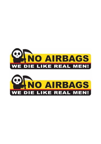13Cm X3Cm Arabada Airbag Yok Komik Sticker