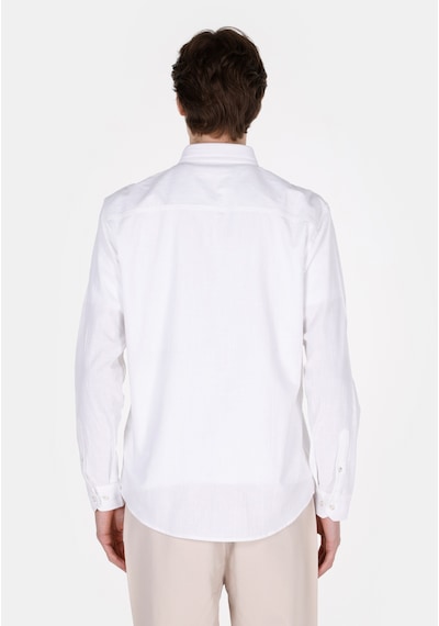 Colin's Colins Regular Fit Shirt Neck Düz Erkek Beyaz Uzun Kol Gömlek Cl1073762 Q1.v1 Wht Beyaz