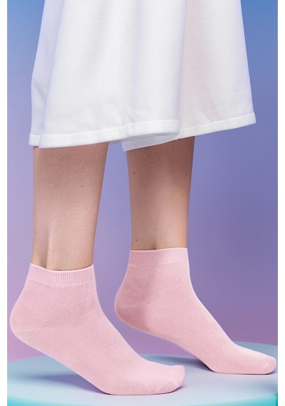 Meine Liebe Dikişsiz Bambu Kısa Çorap Pembe Pembe