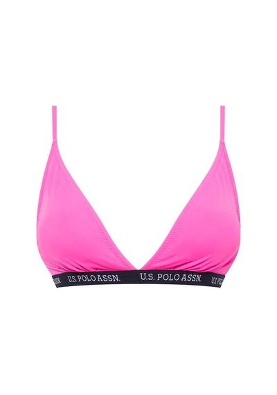 U.S. Polo Assn. Kadın Pembe Geniş Üçgen Bikini Üst 21501