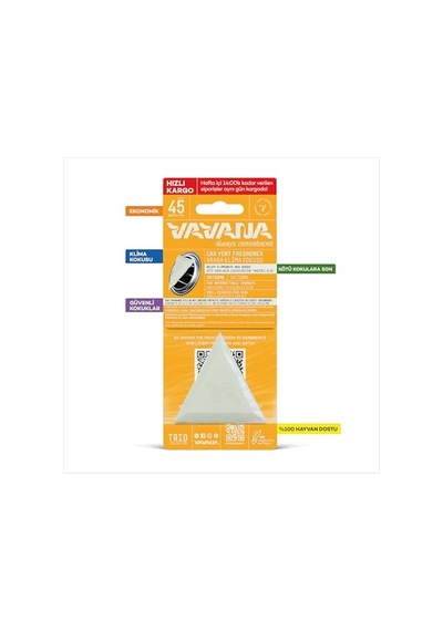 Vavana Araba Klima Kokusu 3'lü Set -trio Oto Kokusu Bpa & Sıvı İçermez 45 Gün Etkili Trio-set2
