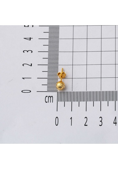 Bilezikci 22 Ayar Kalemli Top Altın Küpe 5 Mm. Yken32292