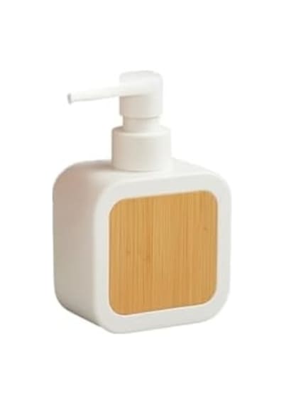 Mat Antrasit Sabunluk Ahşap Desenli Lüks, Ergonomik Tasarım, Ahşap Dispenser Beyaz 000 Açık Krem