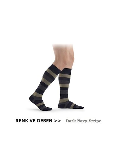 Sigvaris Shades Socks Erkek Diz Altı Varis Çorabı, Renkli, Dese... Ten Rengi Standart S Kapalı Kısa