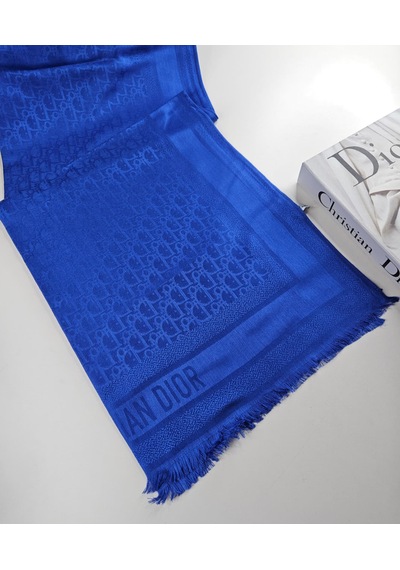 Cd Desen Kaşmir İpek Şal Silk Scarfs Hijab İthal Ürün Saks Mavi