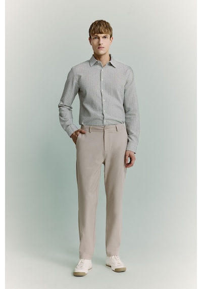 Defacto Tailored Fit Düz Paça Her Yöne Esneyen Yumuşak Tuşe Cepli Pantolon C7508ax26aubg766 Bej-bg766