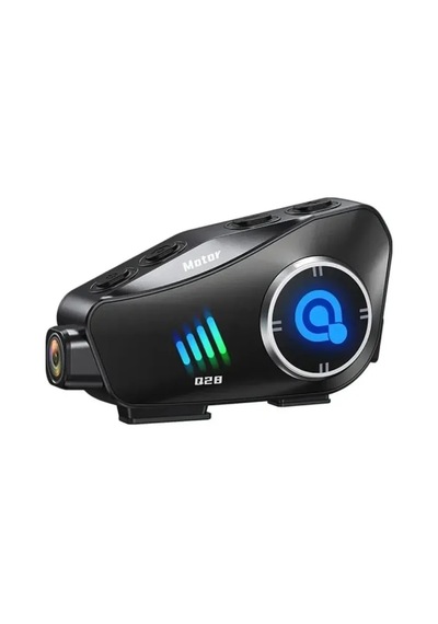 Jenerik Q28 Motosiklet Kask Bluetooth Kulaklık 1080p Kamera Interkom Kulaklık Su Geçirmez Intercom