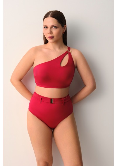 Suwen Yüksek Bel Kemerli Bikini Alt Sbn26550c082 Kırmızı