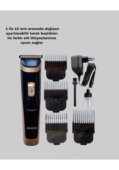 Çelik Bıçaklı Unisex Şarjlı Tıraş Makinesi Sessiz Motor, Kablosuz Ve Ayarlanabilir