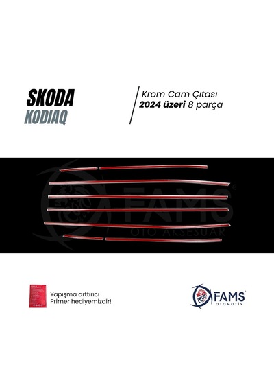 Skoda Kodıaq Uyumlu Cam Çıtası 8 Prç. 2024 Üzeri P.çelik