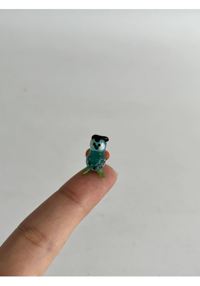 El Yapımı Mini Murano Cam Baykuş Biblo A97-02
