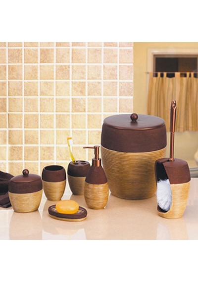Prima Nova Rattan Banyo Aksesuarı Diş Fırçalık Çok Renkli