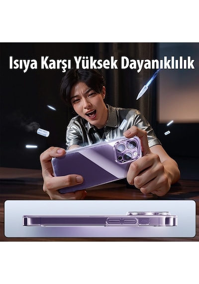 Baseus Apple Uyumlu iPhone  15 Pro Lucent Serisi Ultra İnce Transparan Kılıf