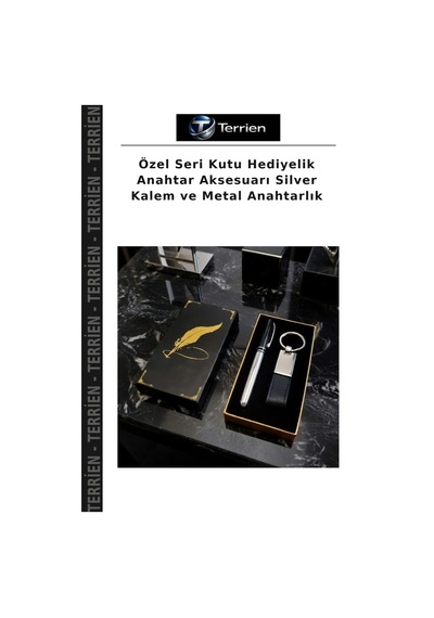 Özel Seri Kutu Hediyelik Anahtar Aksesuarı Silver Kalem Ve Metal Anahtarlık Çok Renkli