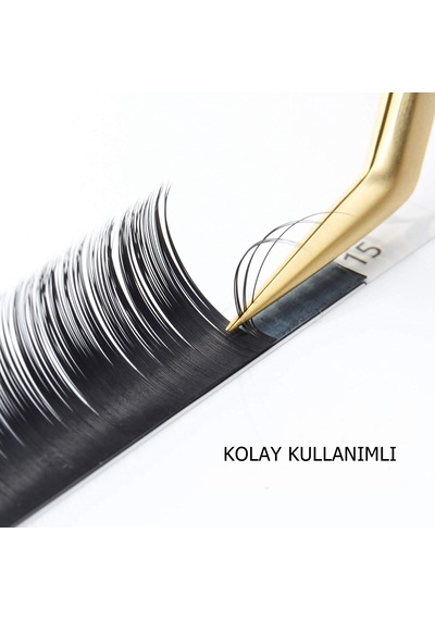 Lashlusion 0.07 D Kıvrım 17mm Hazır Demet Çek Bırak Kolay Rus Wolume Ipek Kirpik 2d 3d 4d 5d 6d 7d 8d 9d