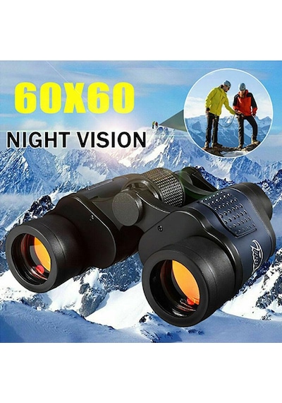 Gece Görüşlü HD Ultra Net Kırmızı Filmli Dürbün 60 x 60 3000m Mavi - Siyah