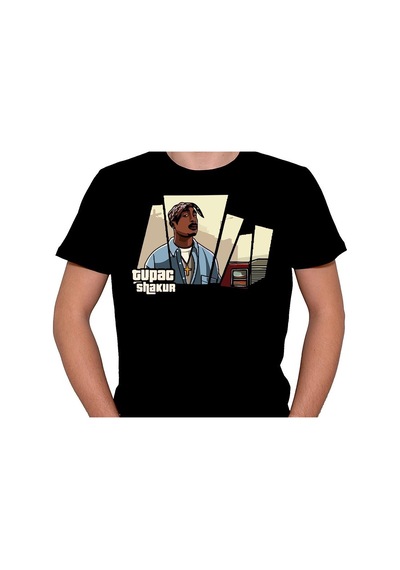 2pac Tupac Shakur Rap Rapstar Music Tişört Unisex T-shirt 001