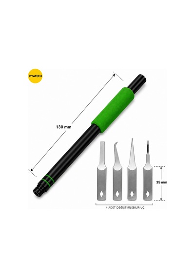 Lw-k1 Anakart Cpu Ic Entegre Sökücü Ve Silikon Temizleme Bıçak Seti 4 Uçlu Çok Renkli