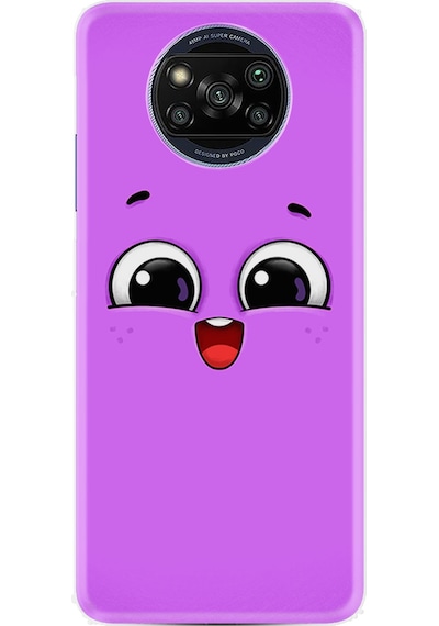 Xiaomi Poco X3 Kılıf Silikon Desen Özel Seri Purple Sweety 1717