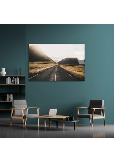 Tepeler Arası Yol - Cam Tablo - Deg1285 140 X 90 Cm