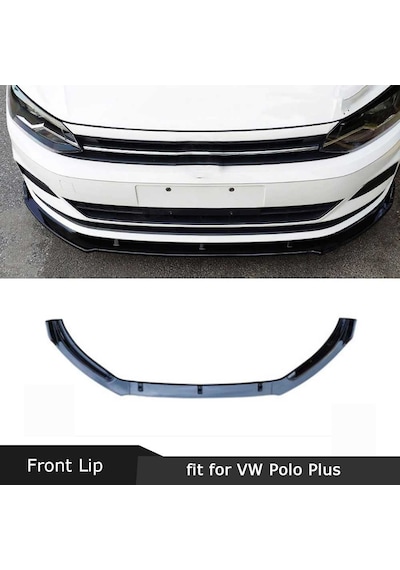 Vw Polo Ön Tampon Altı Lip Plastik Kulaklı Parlak Siyah 2018-