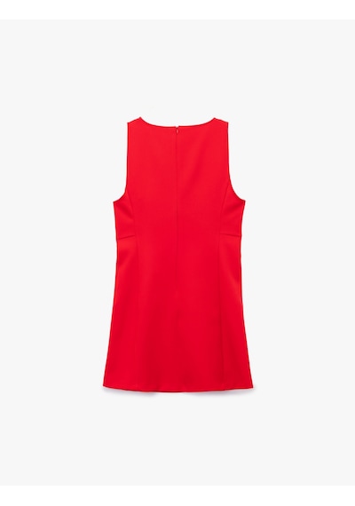 Koton Slim Fit Kolsuz Bisiklet Yaka Mini Elbise Kırmızı 6wak80004pw Kırmızı Koton Slim Fit Kolsuz Bisiklet Yaka Mini Elbise Kırmızı 6wak80004pw Kırmızı