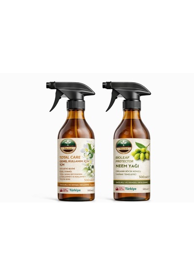 Genel Kullanım Bitki Besini Ve Neem Yağı İkili Bakım Seti 2 L - 1 L - 1 L - 500 ML