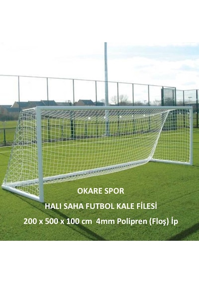 Halı Saha Futbol Kale Ağı 2x5x1m 4 MM Ip Okare Spor Çok Renkli