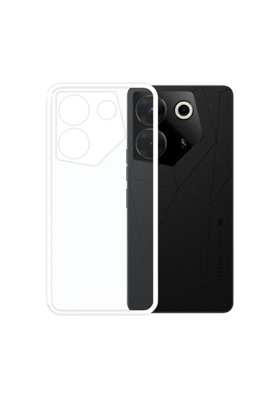 Kvy Tecno Camon 20 Pro 4g Kamera Korumalı Süper Silikon Kılıf Şeffaf