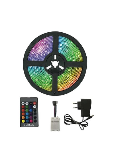 Elitled Uzaktan Kumandalı RGB Şerit LED 5m