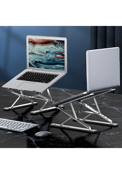 Ally Mc N8 Metal Yüksek Apple MacBook Uyumlu, Notebook Ayarlanabilir Katlanabilir Stand- 5775