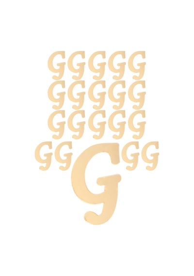 Kına Atölyesi 20 Adet Karışık Pleksi Harf 4Cm Gold