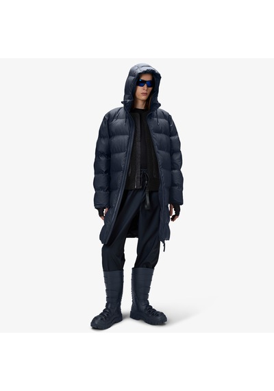 Rains Alta Long Puffer Unisex Lacivert Mont