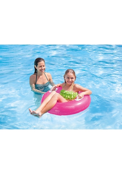 Intex Tutmaçlı Parlak Şişme Simit 76 CM Pembe