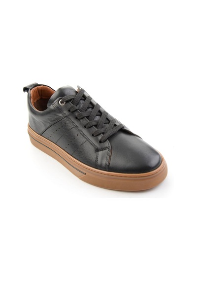 Bambi Siyah Hakiki Deri Erkek Sneaker E01082009503