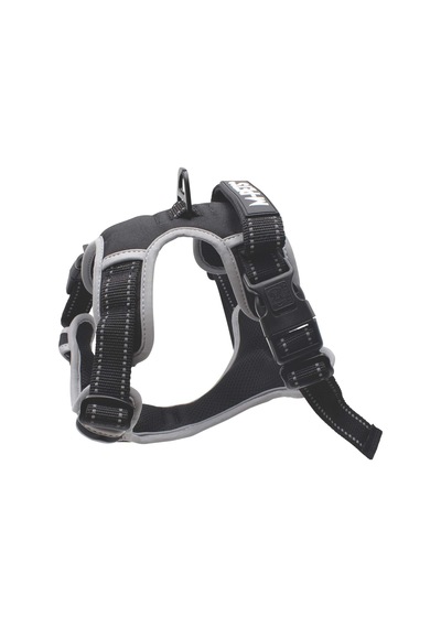 M-pets Hıkıng Reflektörlü Soft Sırt Tasması Black L Çok Renkli