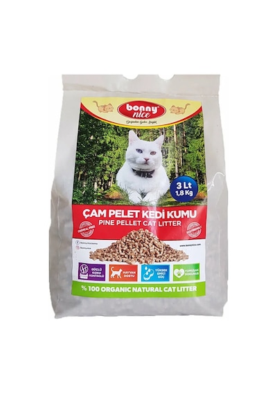 Bonny Nice Organik Çam Pelet Kedi Kumu 2 x 3 L