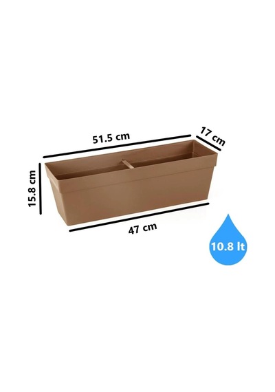 Omnipazar So-yb02a Askılı Yalı Balkon Saksı 10.8 Lt Mocha 3 Adet