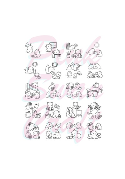 Kapibara Capybara Bold And Easy 20 X 20 Cm Büyük Boyama Kitabı